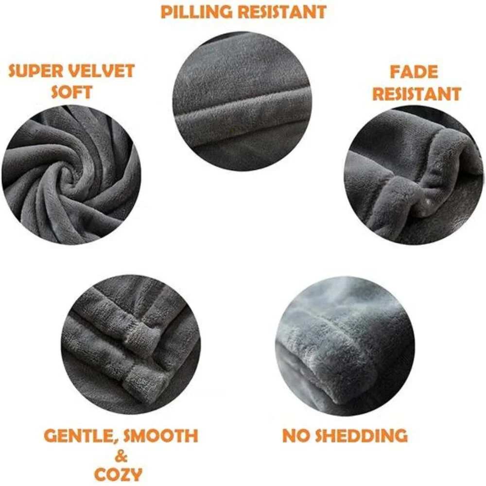 Elegant Comfort Luxury Velvet Super Soft Christmas Prints Fleece